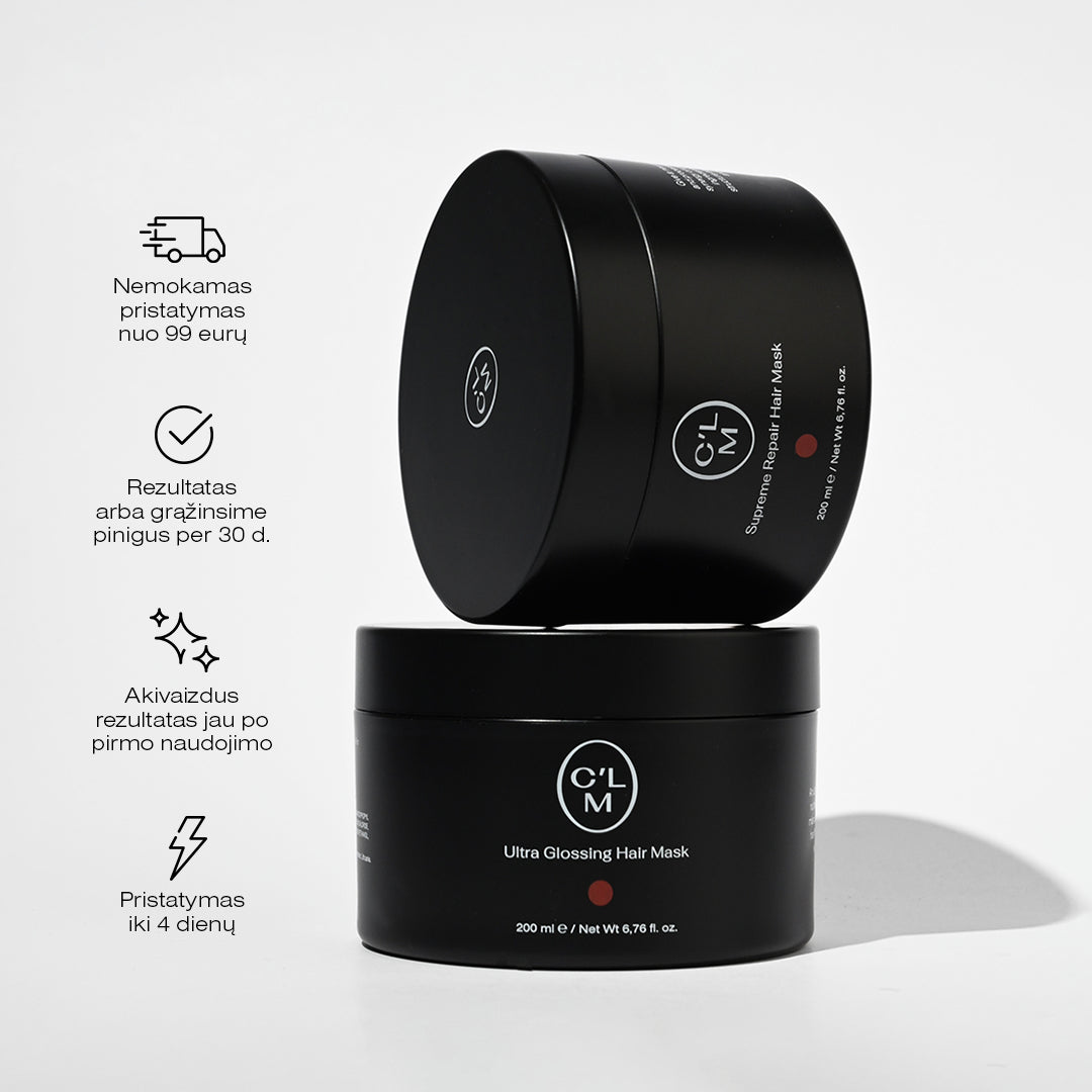 Zestaw masek do włosów regenerujących i nadających im blask