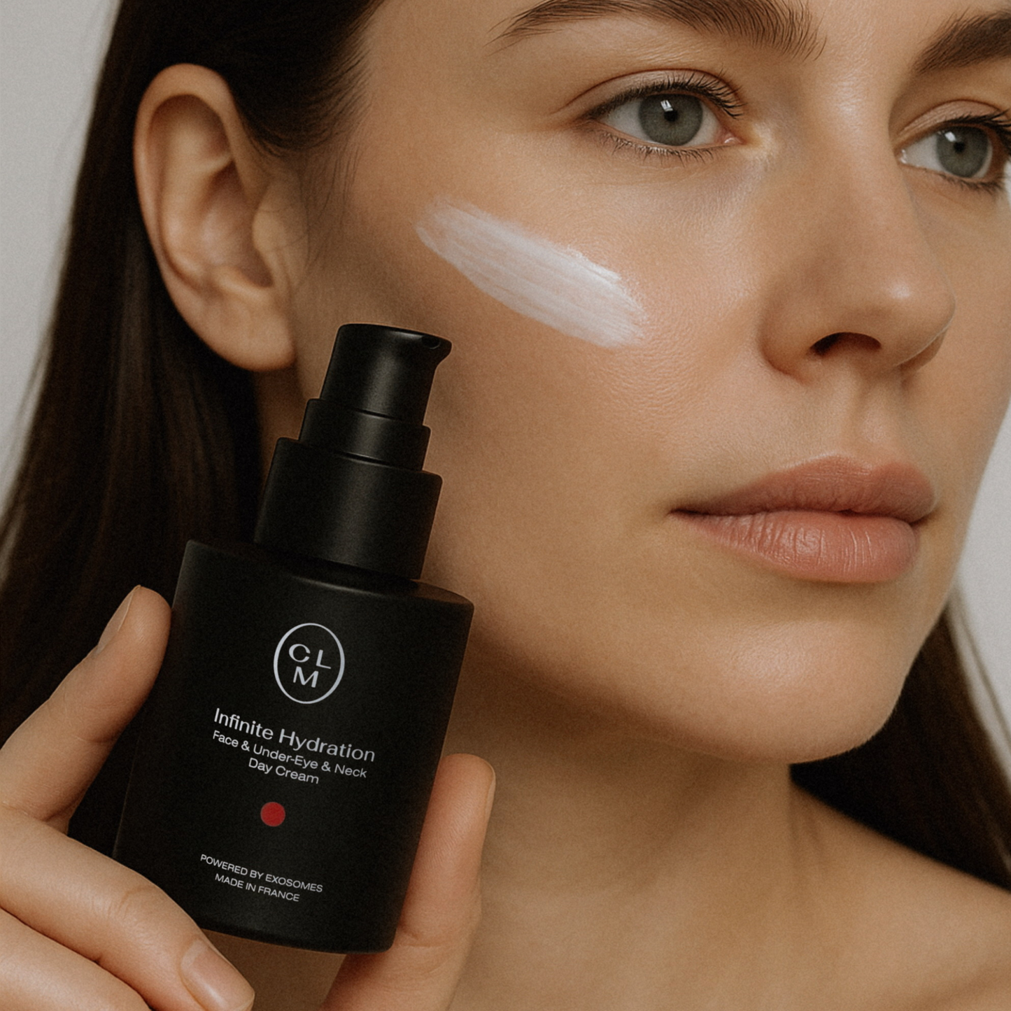 CLM Infinity Hydration Face, Eye, and Neck Cream, Gua Sha, and Pouch Set