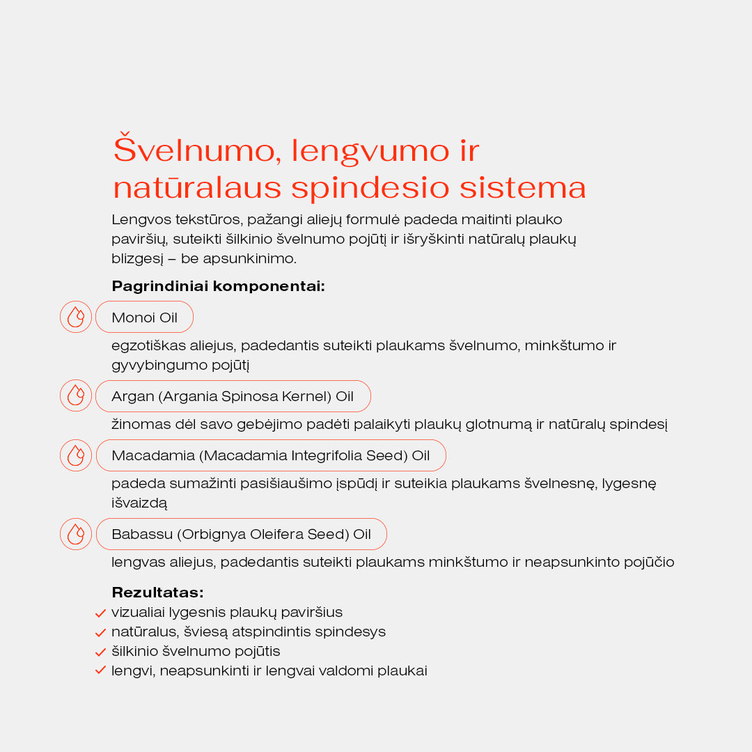 Nawilżający i nadający blask olejek do włosów 80 ml