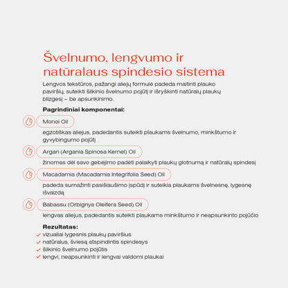 Nawilżający i nadający blask olejek do włosów 80 ml