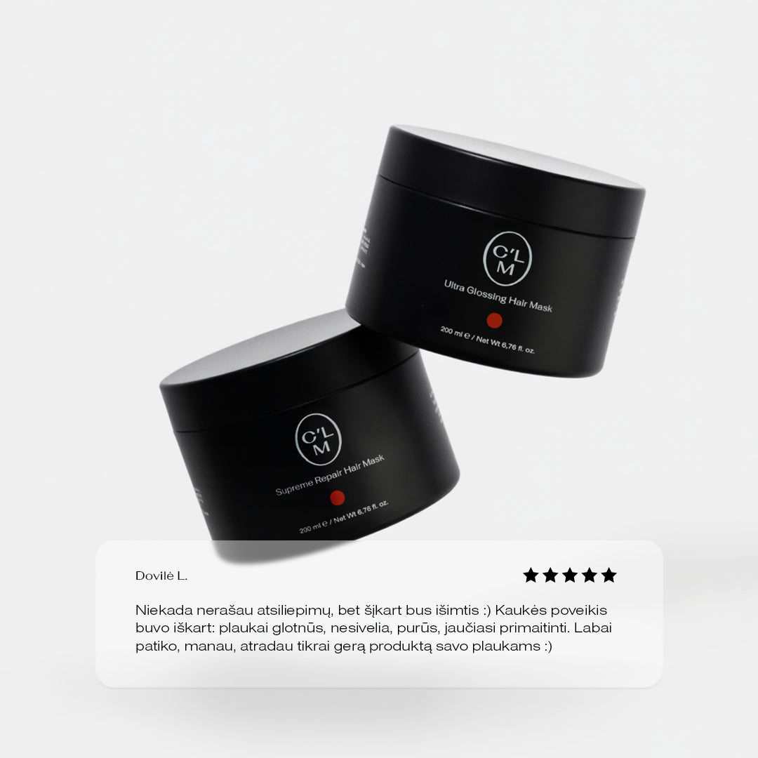 Zestaw masek do włosów regenerujących i nadających im blask