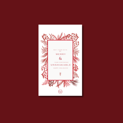 Postcard "MAY YOUR DAYS BE MERRY &amp; YOUR CONFIDENCE UNSHAKABLE"