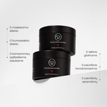 Zestaw masek do włosów regenerujących i nadających im blask